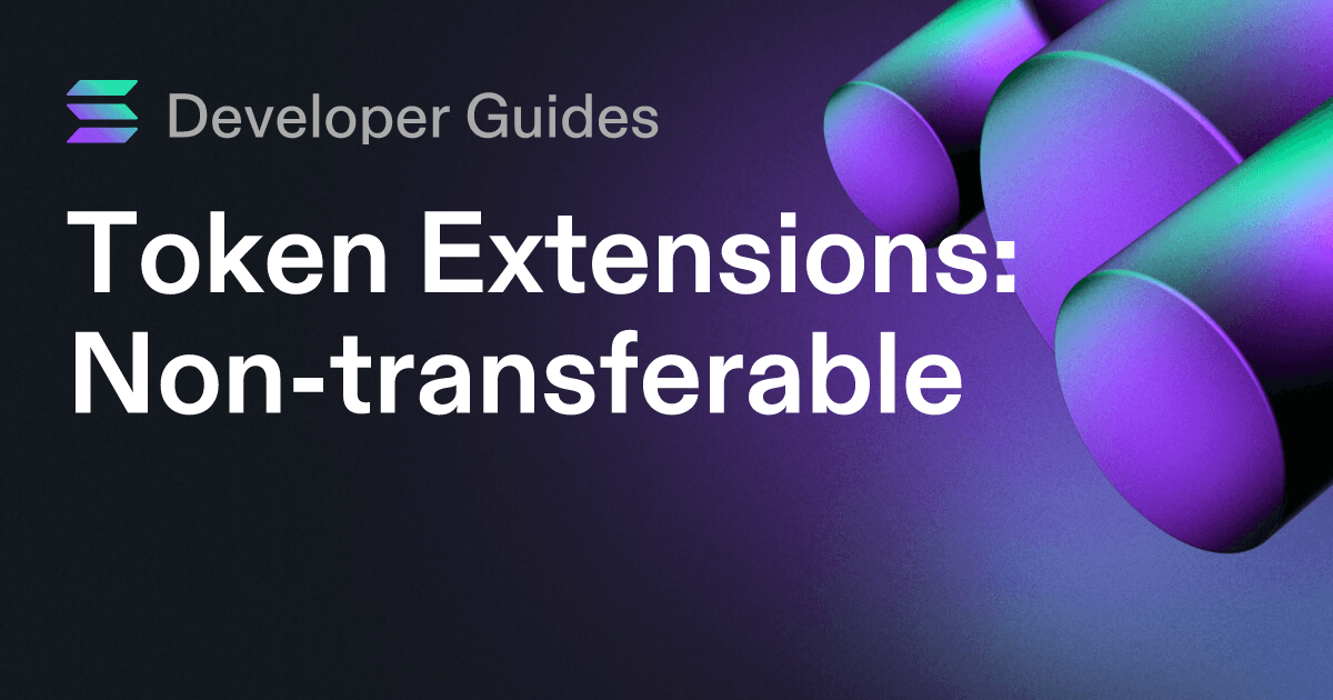 How to use the Non-transferable extension